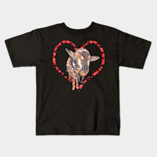 WEST AFRICAN DWARF GOAT HEART Kids T-Shirt